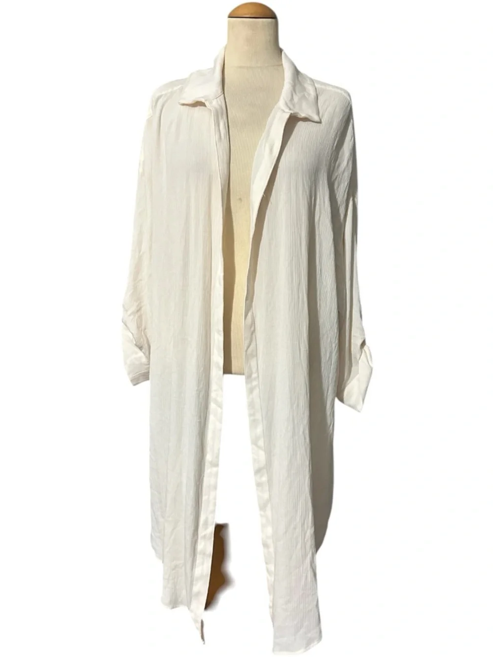 Torrid Gauze Open Front Shirt Kimono NWT Dew Size 1X - Picture 2 of 5